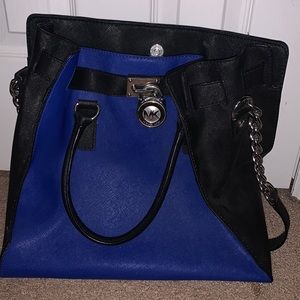 Blue and Black large Michael Kors purse